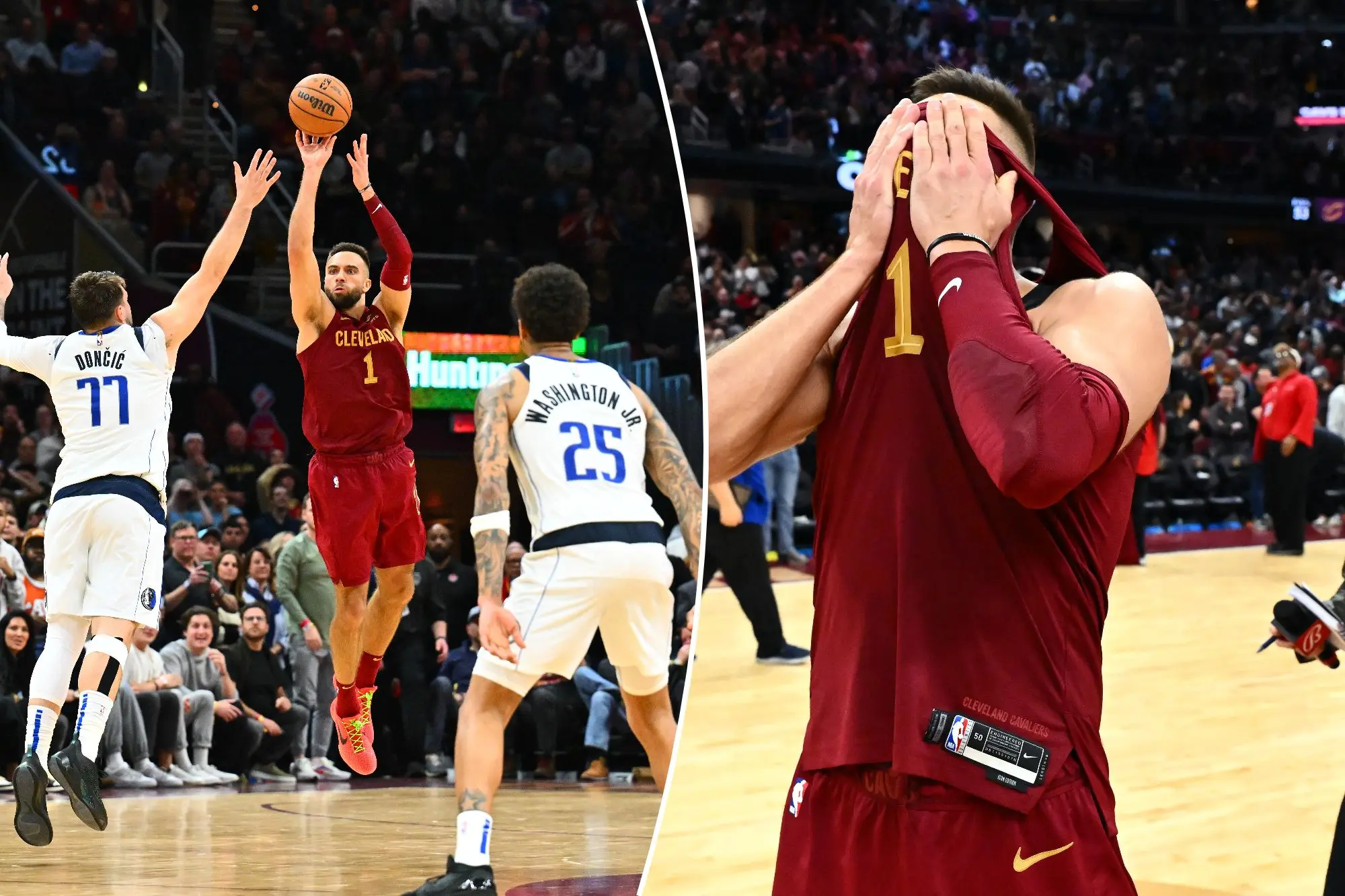 "Travis Kelce Triumphs Over Patrick Mahomes as Cleveland Cavaliers Deliver Jaw-Dropping Half-Court Buzzer Beater to Defeat Mahomes' Dallas Mavericks: 'Unbelievable!'"