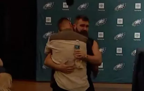 Teary-Eyed Travis Kelce Listens Intently to His Brother's Retirement Speech