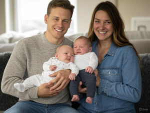 "BREAKING: Bengals Star Joe Burrow Overjoyed as Girlfriend Gives Birth to Twins — See the Gender Reveal and Beautiful Names!"
