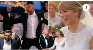 NFL superstar Travis Kelce and pop icon Taylor Swift said “I do” last night in a wedding that had fans and A-listers alike buzzing with excitement. The couple, whose romance has captivated headlines since they went public in 2023, exchanged vows in a lavish ceremony attended by some of the biggest names in sports and entertainment...SEE 10 PHOTOS OF THE WEDDING 👇👇    