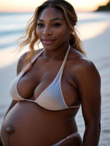 Serena Williams Ignites the Internet with Stunning Bikini Photos, Showcasing Baby Bump in Third Pregnancy Extravaganza!