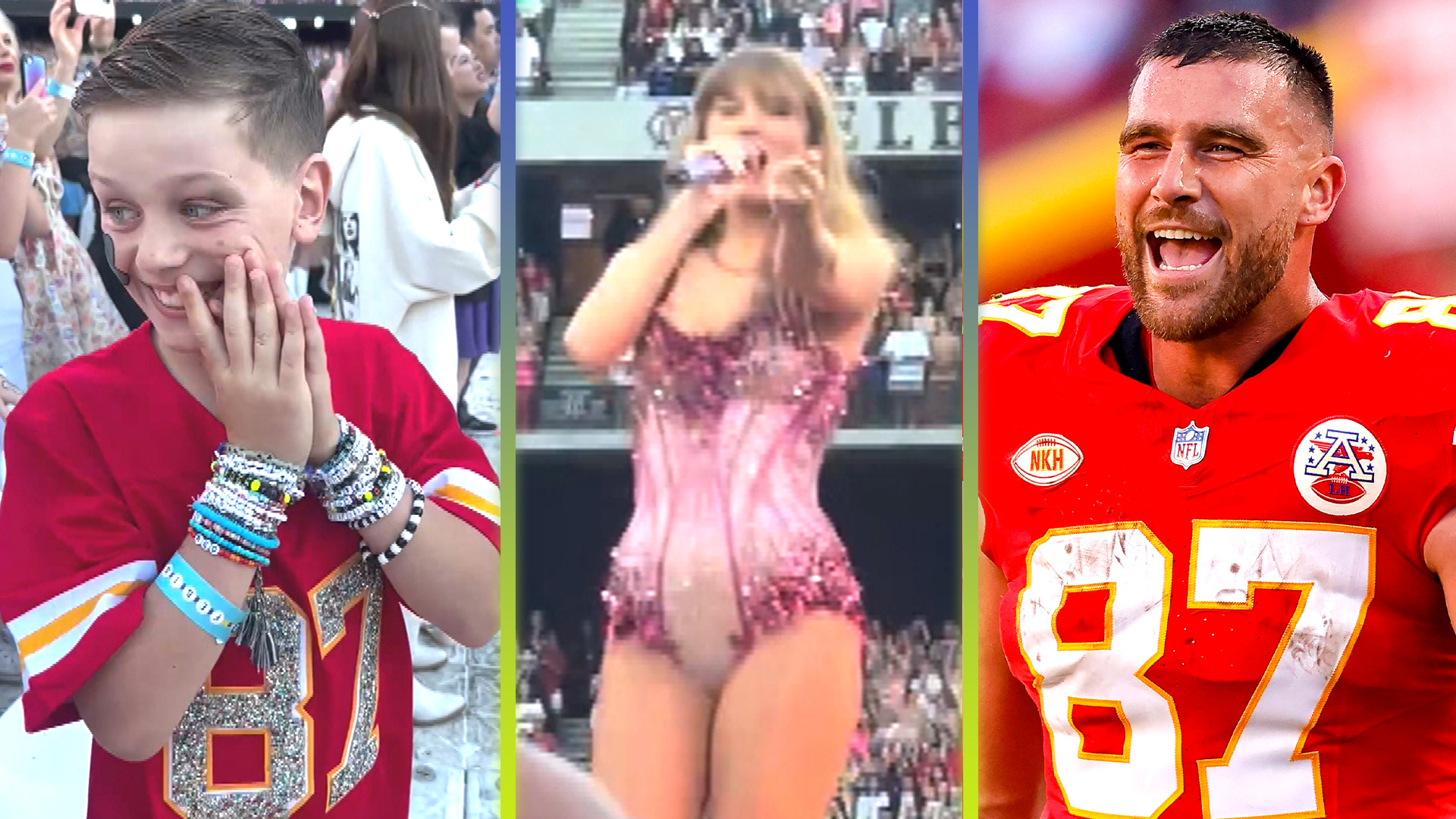 Taylor Swift Reacts to Family Wearing Travis Kelce-Inspired Jerseys to Her Eras Show