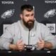 Rumors Suggest Jason Kelce Considering Broadcasting Career with NBC, CBS, and ESPN as Likely Destinations, Officials Engaged in Discussions.