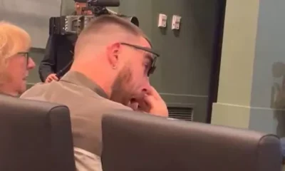 Travis Kelce Tears Up Watching Brother Jason Kelce's Retirement Speech Alongside Parents Donna and Ed