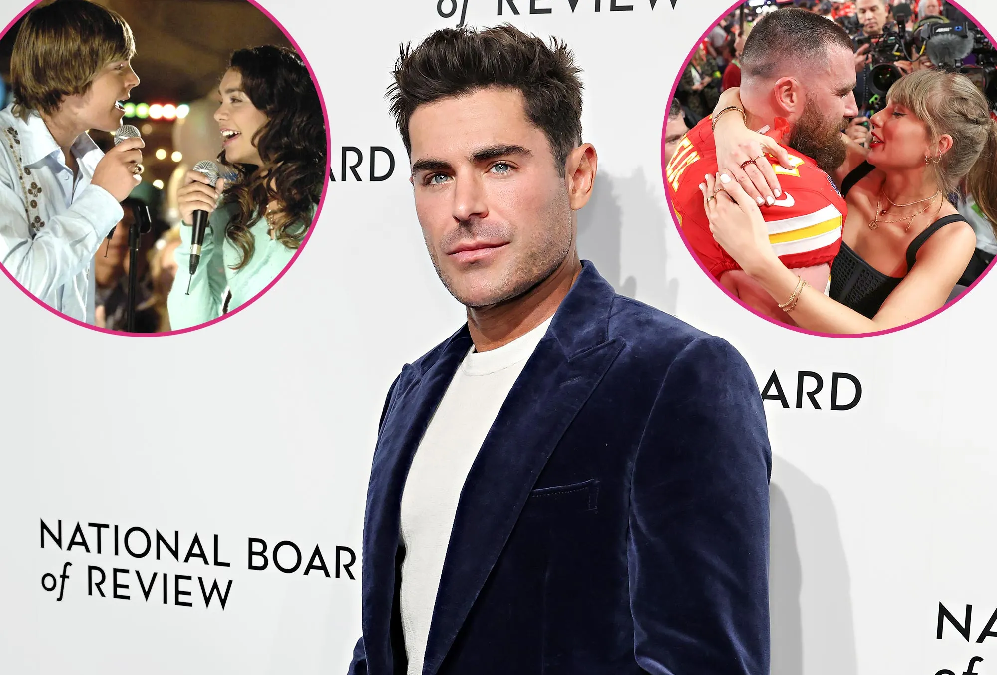 Zac Efron gave a sweet thought about Travis Kelce and Taylor Swift Relationship, Being Compared to HSM's Troy and Gabriella .......I Love them so much.