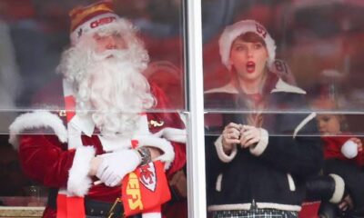 OMG! Watch as Taylor Swift, dressed as Santa, surprises her boyfriend Travis Kelce at the Steelers vs. Chiefs game in the sweetest moment.