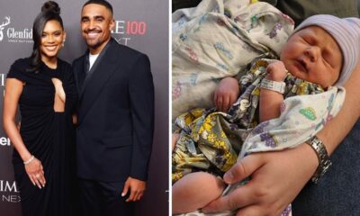 NFL star Jalen Hurts is overjoyed as he welcomes his first child today with his fiancée.