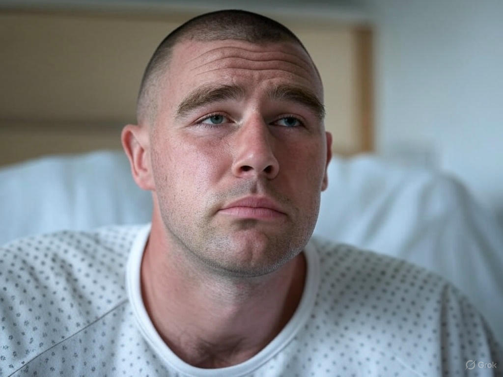 Breaking News: Travis Kelce Hospitalized and Shaves Head After Shocking Cancer Diagnosis Confirmed by Doctors