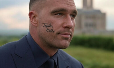 “Travis Kelce Shocks Fans with Heartfelt Gesture—Gets Taylor Swift’s Name Tattooed on His Face as a Bold Symbol of Love”