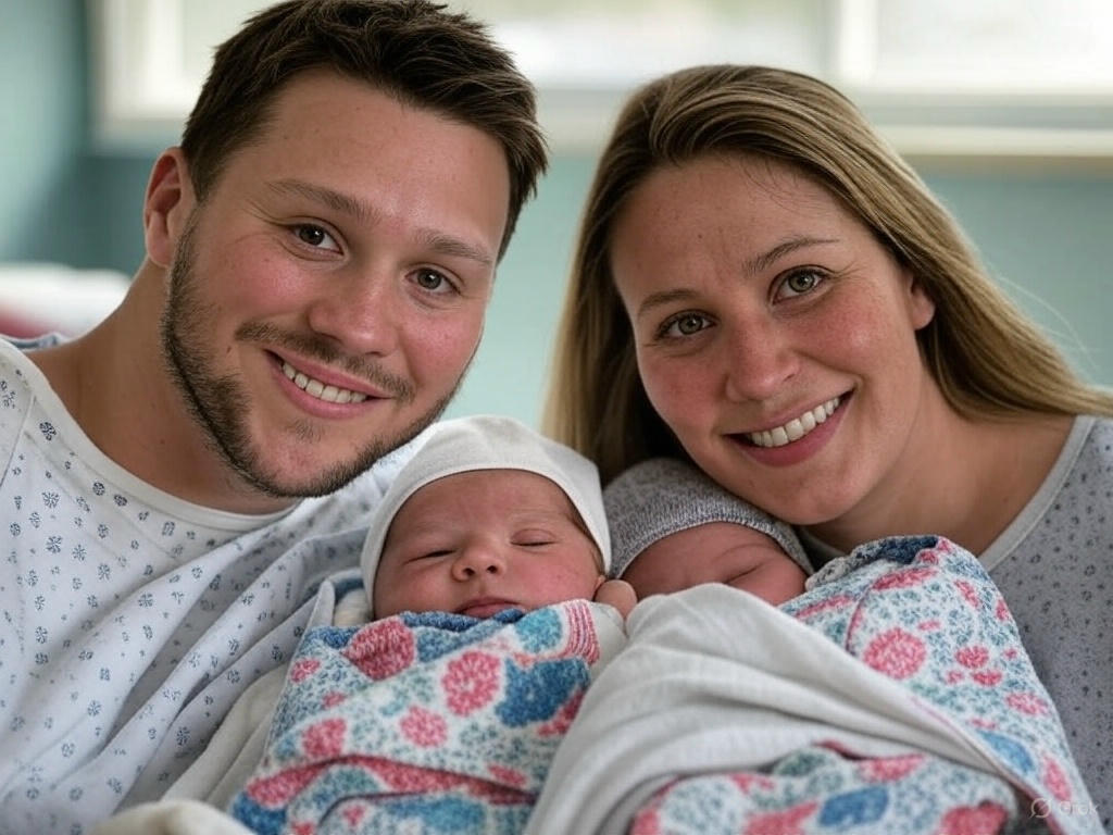 "NFL Quarterback Josh Allen Celebrates Arrival of Twin Babies