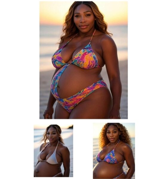 Serena Williams Ignites the Internet with Stunning Bikini Photos, Showcasing Baby Bump in Third Pregnancy Extravaganza!