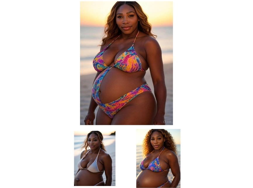 Serena Williams Ignites the Internet with Stunning Bikini Photos, Showcasing Baby Bump in Third Pregnancy Extravaganza!